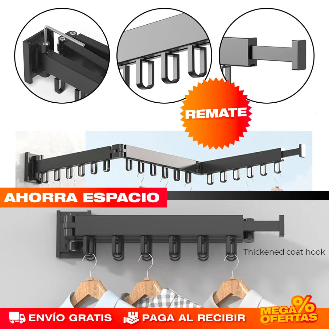 GANCHO TENDEDERO RETRÁCTIL DE ALUMINIO (Alta Calidad)